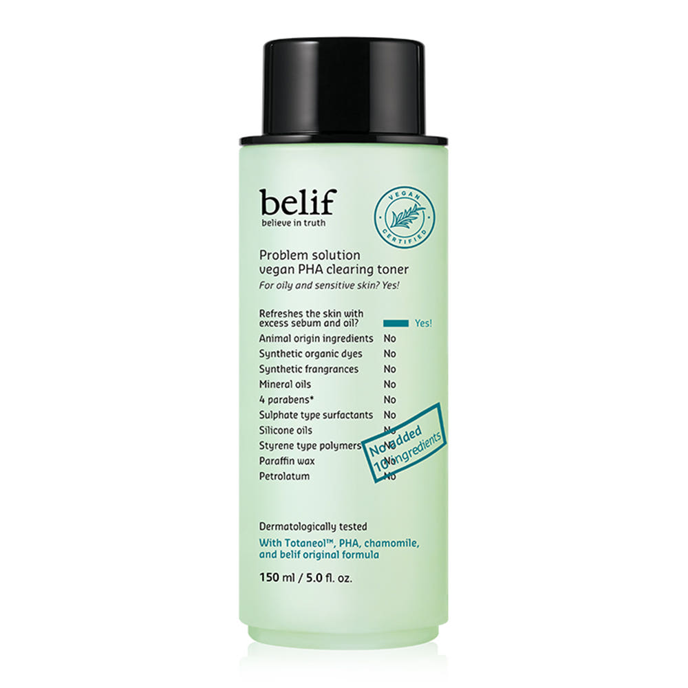 belif Problem Solution PHA Toner poured onto cotton pad