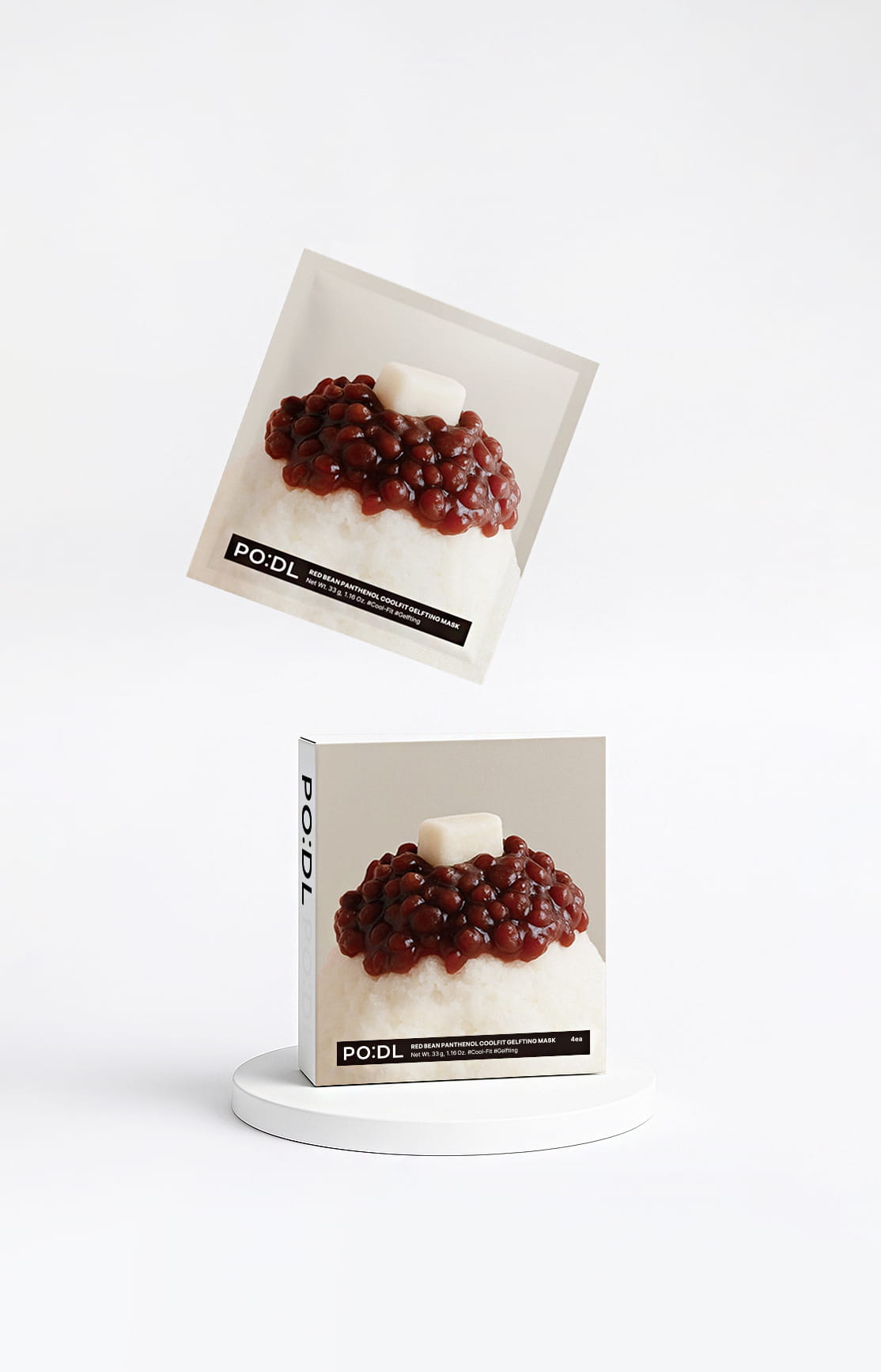 PO:DL Red Bean Panthenol Coolfit Gelfting Mask (4ea) ( + Special Gift)