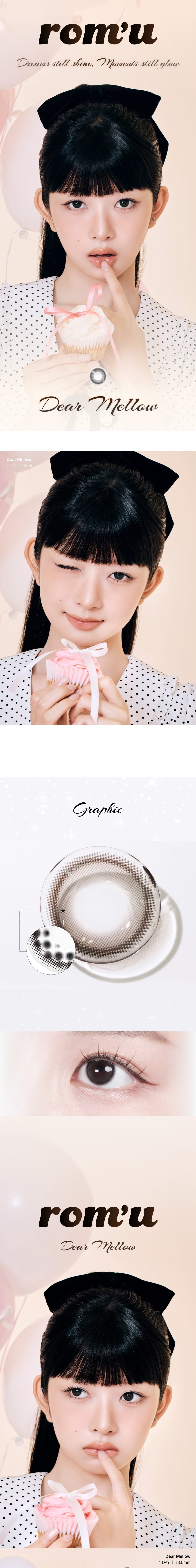 Rom’u 1 Day Colored Contact Lens - Dear Mellow 0.00 (10 pcs)