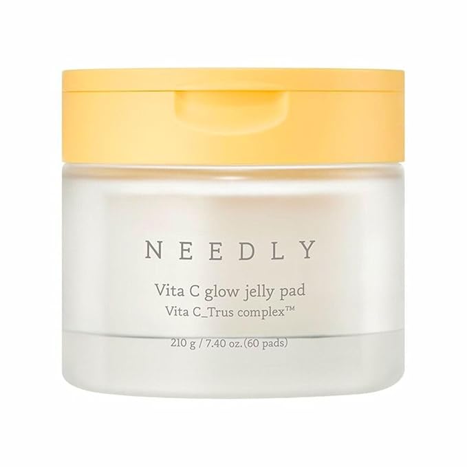 Needly Vita C Glow Jelly Pad brightening toner pads with Vitamin C complex 210g / 7.40 oz. 60 pads