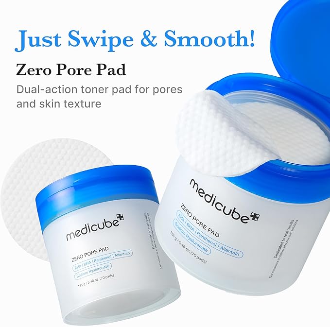 Medicube Zero Pore Pads 2.0 – Dual-Textured Toner Pads for Smooth and Clear Skin