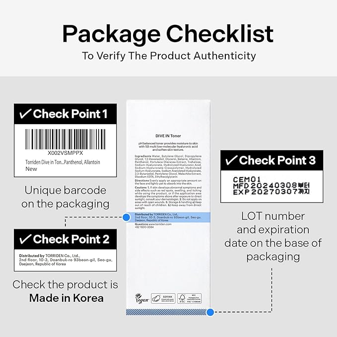 Torriden Dive in Toner 300ml (10.14 fl. oz.) | pH Balancing Facial Toning Water for Dry Skin | Hyaluronic Acid, Panthenol, Allantoin