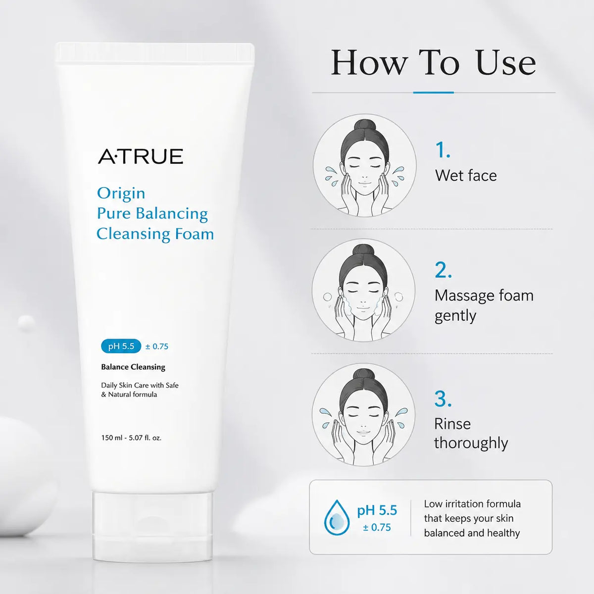 Atrue Origin Pure Balancing Cleansing Foam 150ml