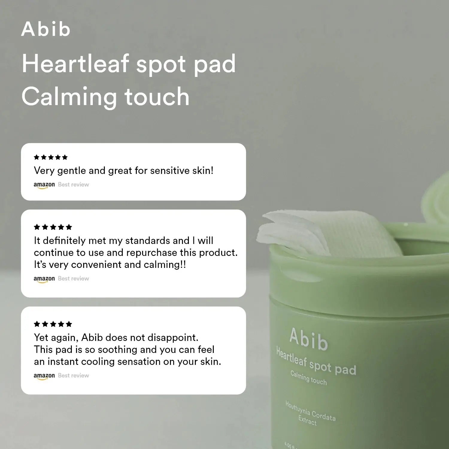 [Abib] Heartleaf spot pad Calming touch - 150ml. 80 pads - Enrapturecosmetics