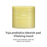 [Abib] Yuja probiotics blemish pad Vitalizing touch - 140ml. 60 pads - Enrapturecosmetics