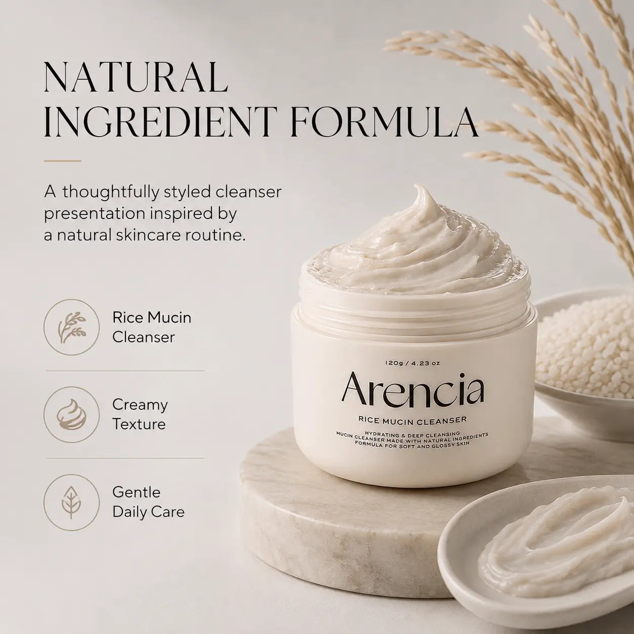 Arencia Rice Mucin Cleanser 120ml