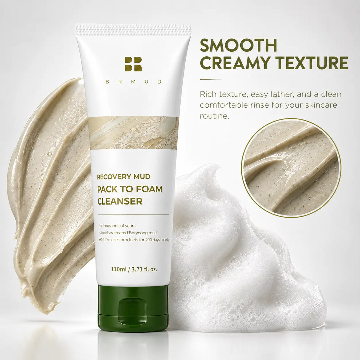 BRMUD Recovery Mud Pack to Foam Cleanser 110ml