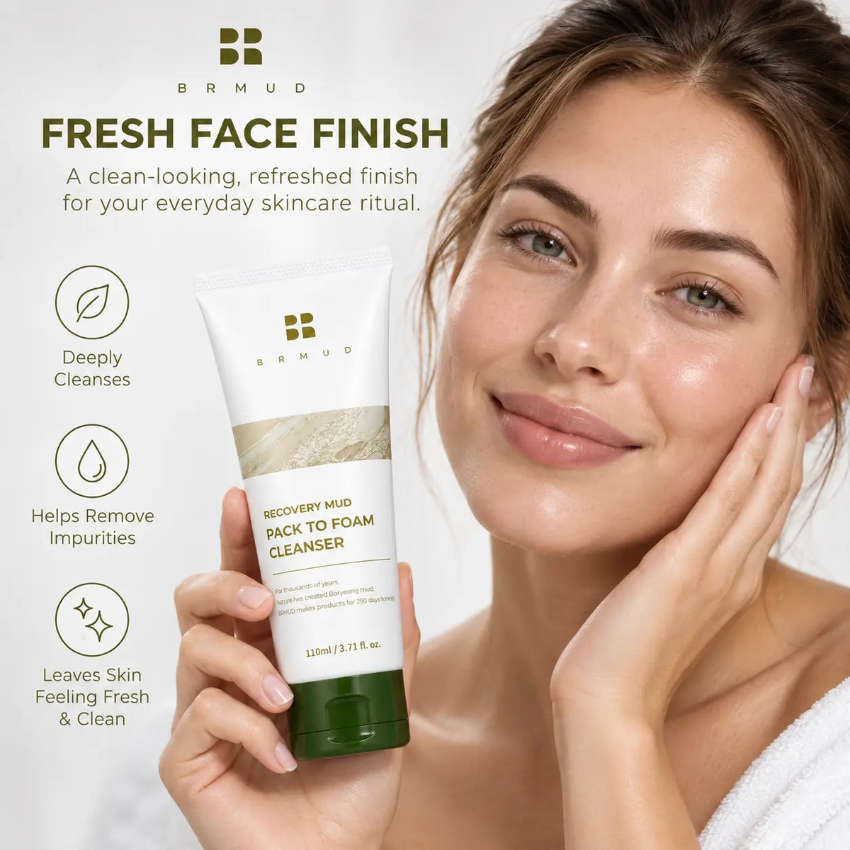 BRMUD Recovery Mud Pack to Foam Cleanser 110ml