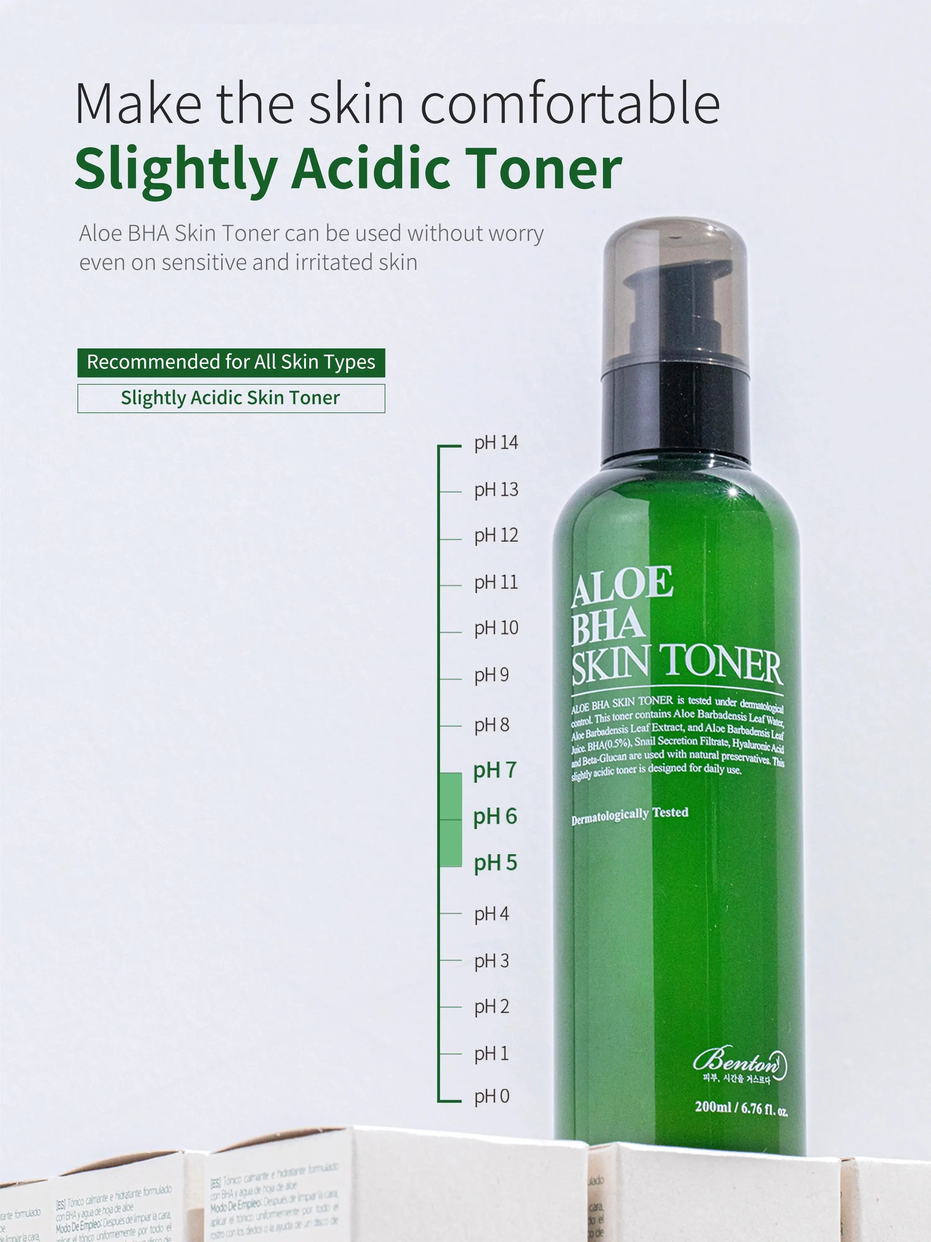 [Benton] Aloe BHA Skin Toner 200ml - Renewal - Enrapturecosmetics