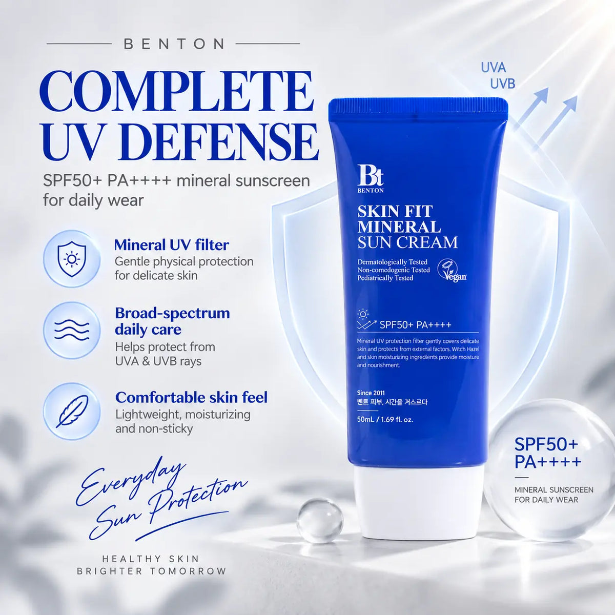 Benton Skin Fit Mineral Sun Cream SPF50+ PA++++ 50ml