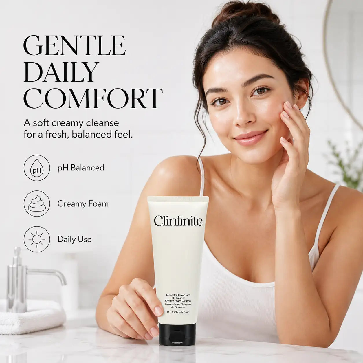 Clinfinite Fermented Rice Mild Acidic Foam Cleanser