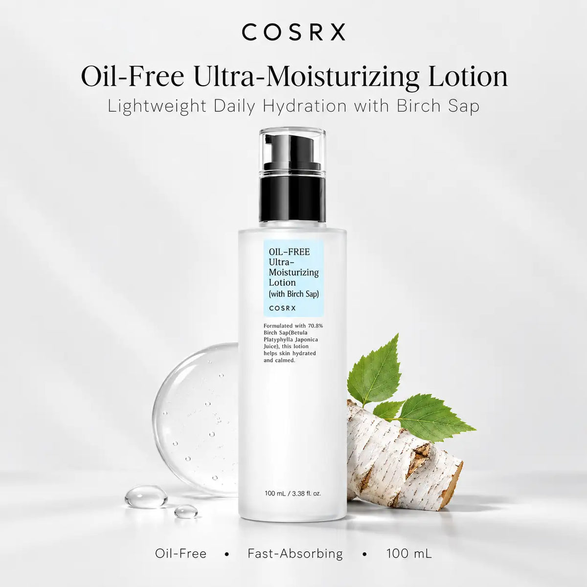COSRX Oil Free Ultra Moisturizing Lotion with Birch Sap 100ml