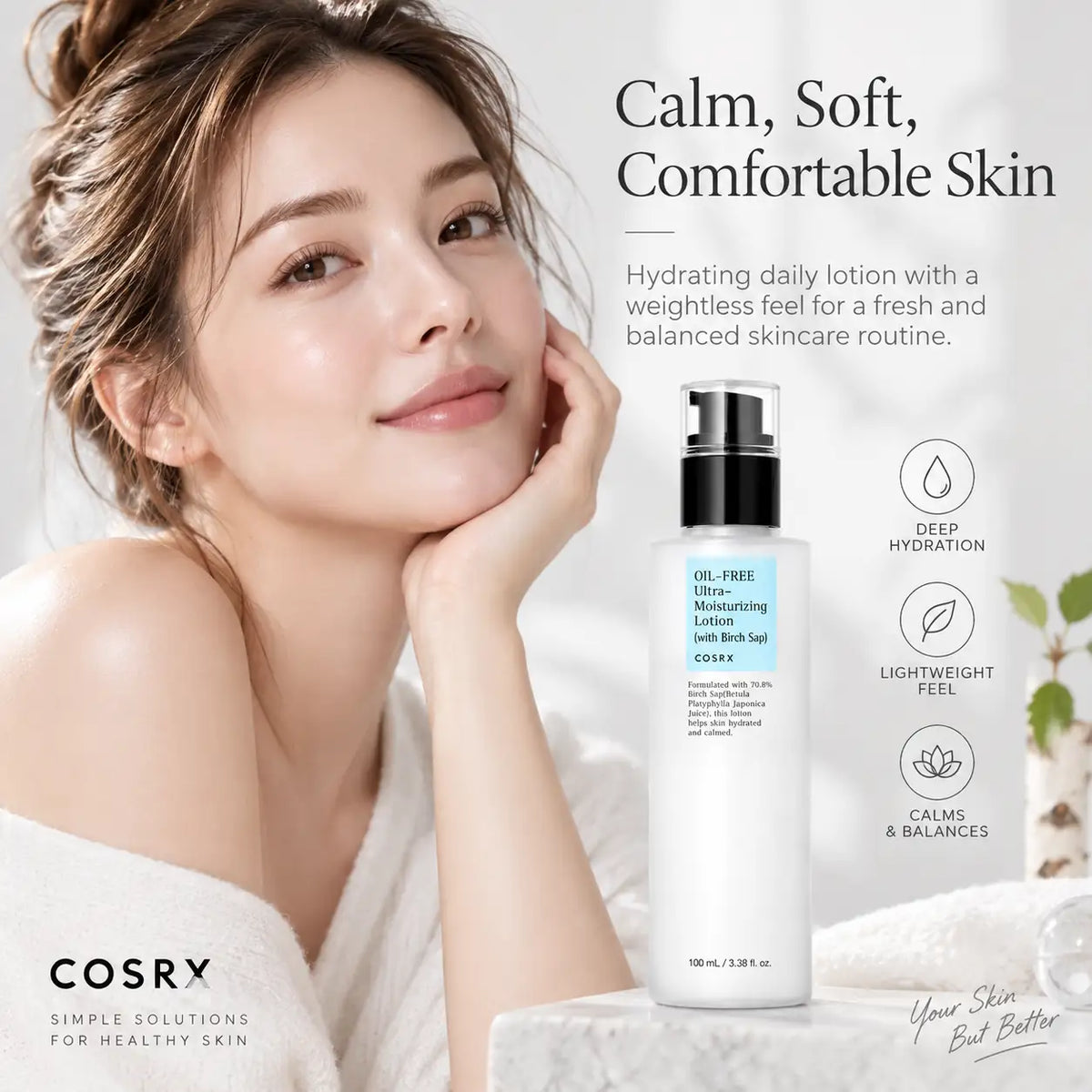 COSRX Oil Free Ultra Moisturizing Lotion with Birch Sap 100ml