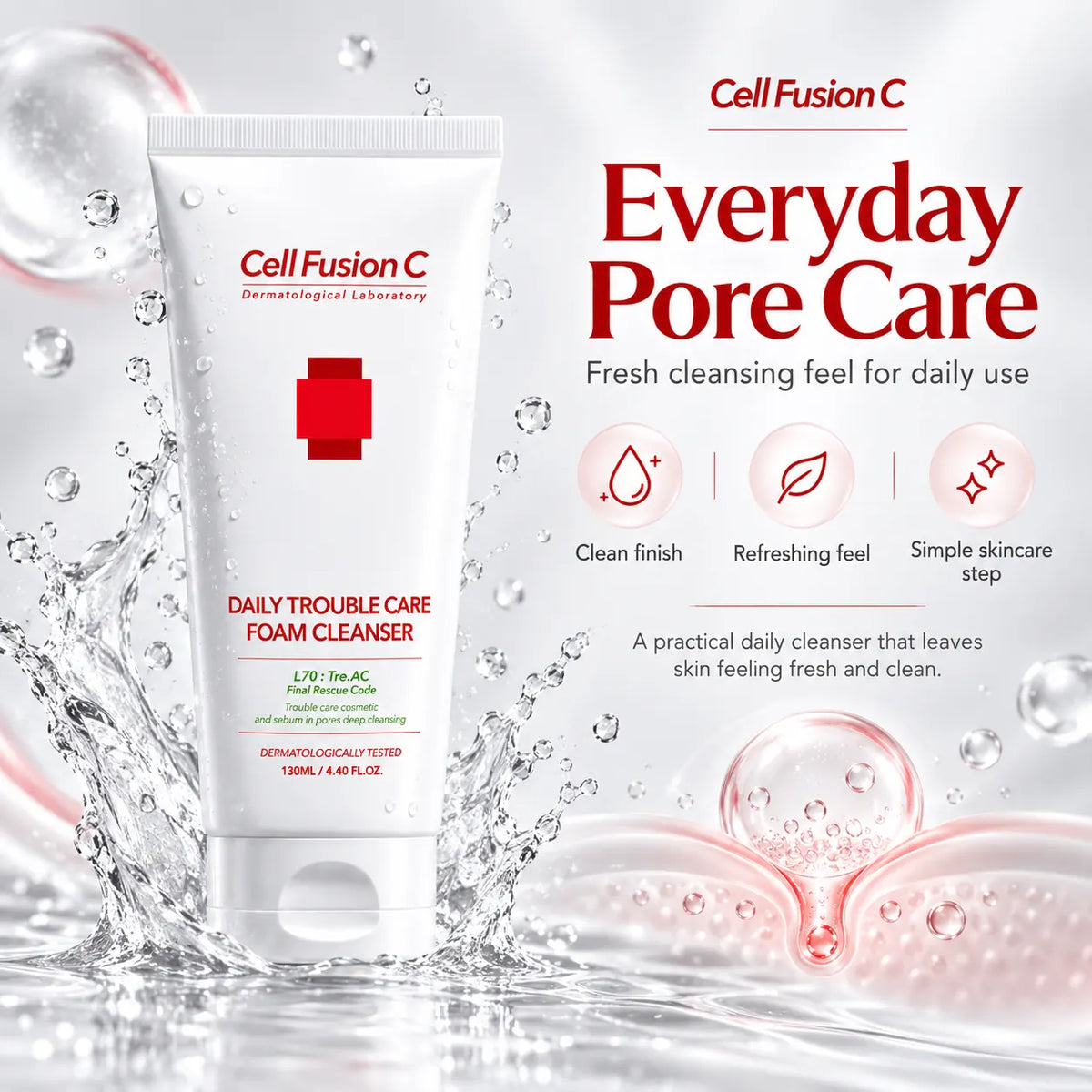 Cell Fusion C Tre.ac Daily Trouble Care Foam Cleanser 130ml
