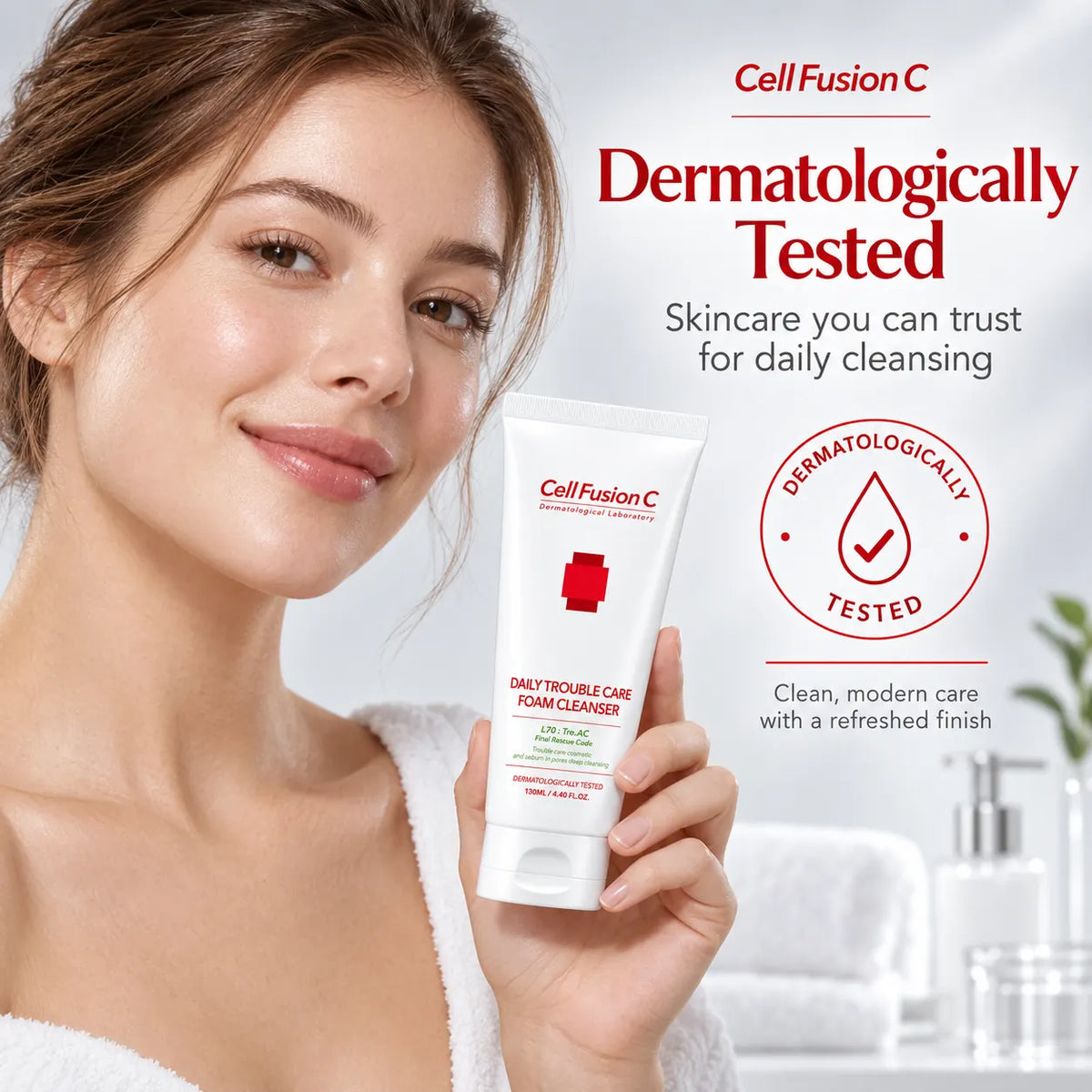 Cell Fusion C Tre.ac Daily Trouble Care Foam Cleanser 130ml