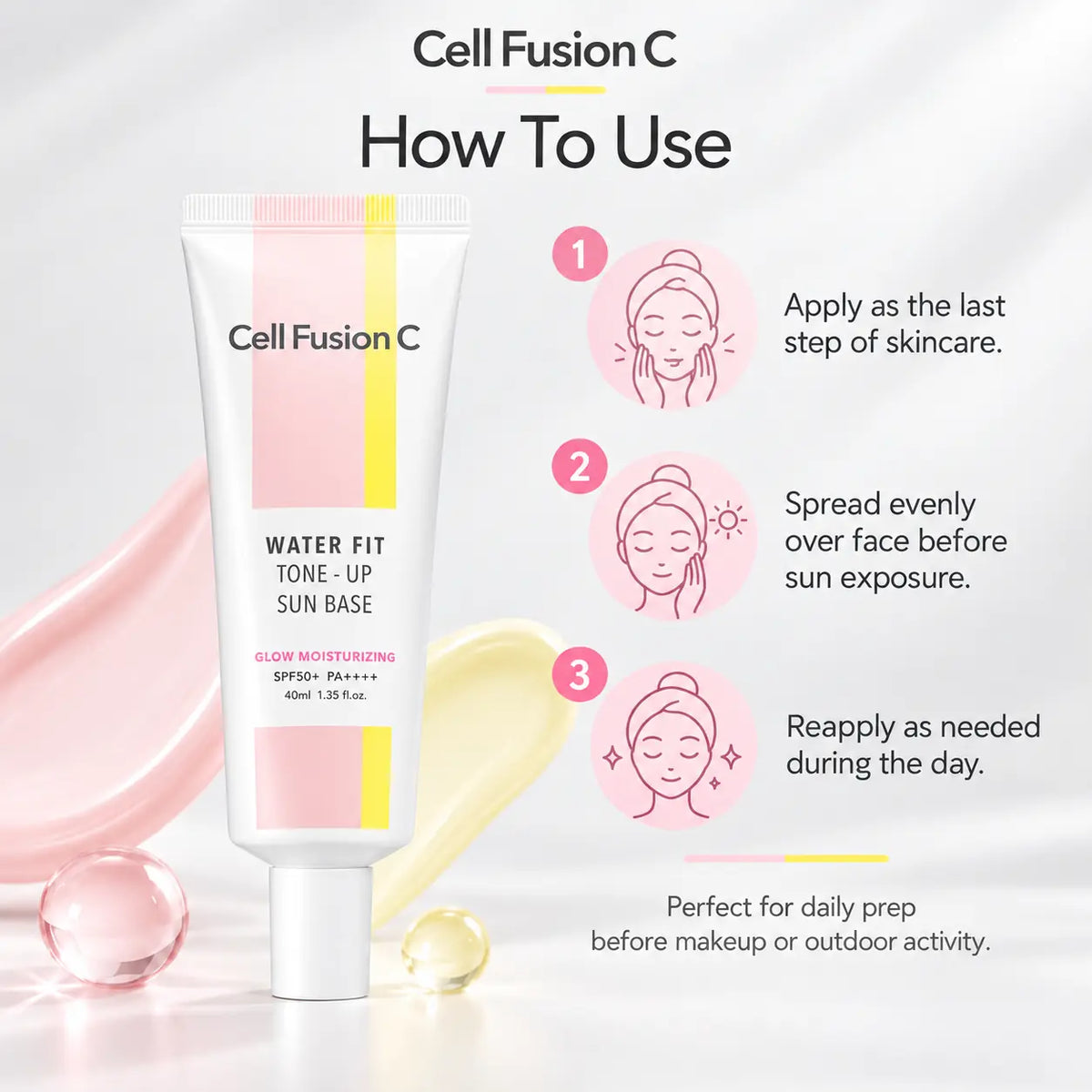 Cell Fusion C Water Fit Tone Up Sun Base SPF50+ PA++++ 40ml