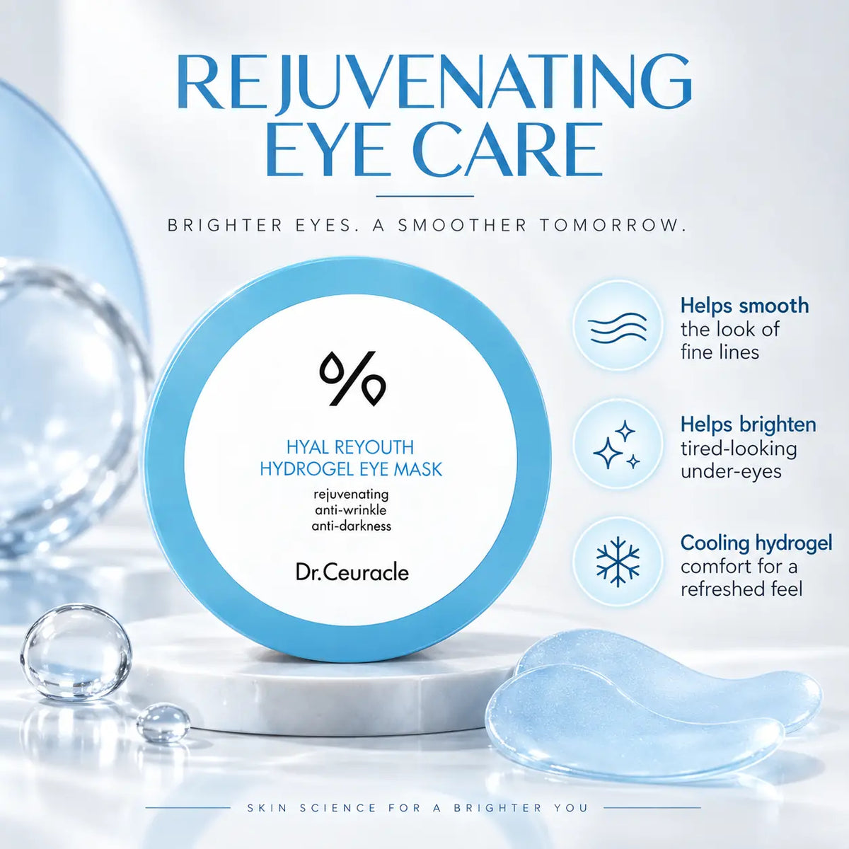 Dr. Ceuracle Hyal Reyouth Hydrogel Eye Mask /60ea 90g 90g 60ea