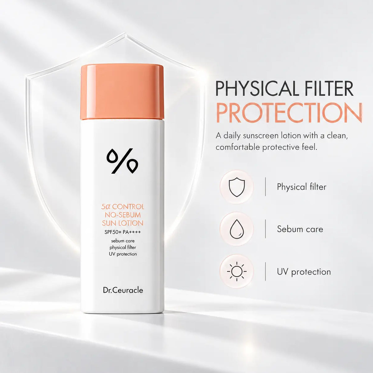 Dr. Ceuracle 5α Control No Sebum Sun Lotion SPF50+ PA++++ 50ml