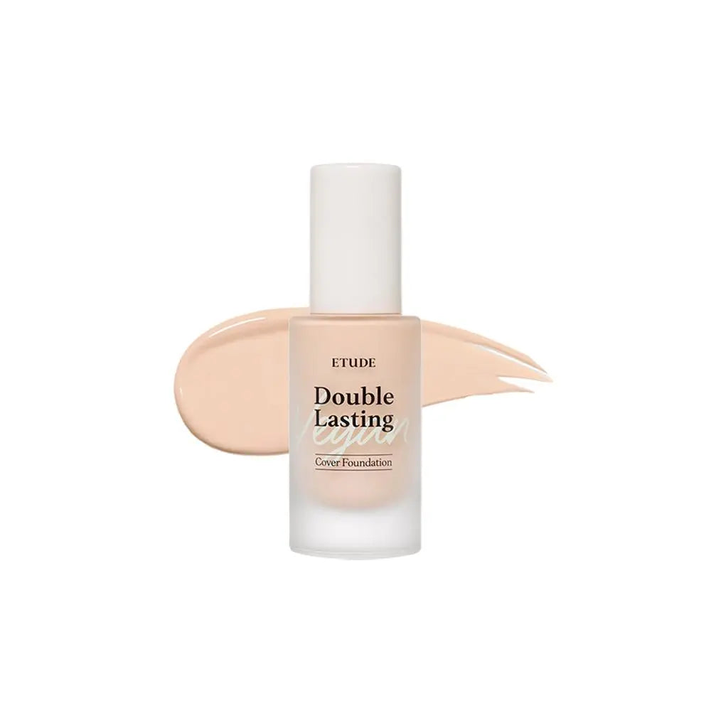 [Etudehouse] Double Lasting Vegan Cover Foundation 30g -No.19N1 Vanilla - Enrapturecosmetics