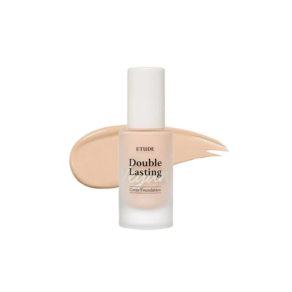 [Etudehouse] Double Lasting Vegan Cover Foundation 30g -No.23N1 Sand - Enrapturecosmetics