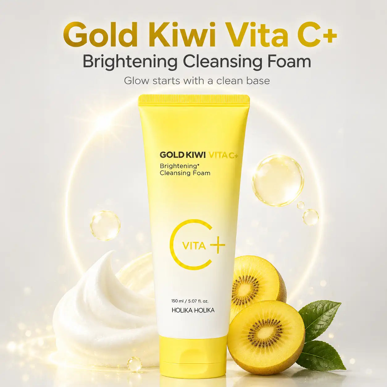 Holika Holika Gold Kiwi Vita C Cleansing Foam 150ml
