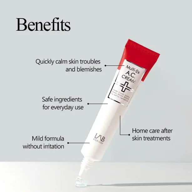 Lab for you] Multi-Ex A.C. Cream | Blemish relief | Acne-prone skin | Spot treatment gel with Allantoine, Tea tree oil, Aloe vera for Face and Body | Skin Troubles | Pimple skincare 20ml/0.68fl.oz