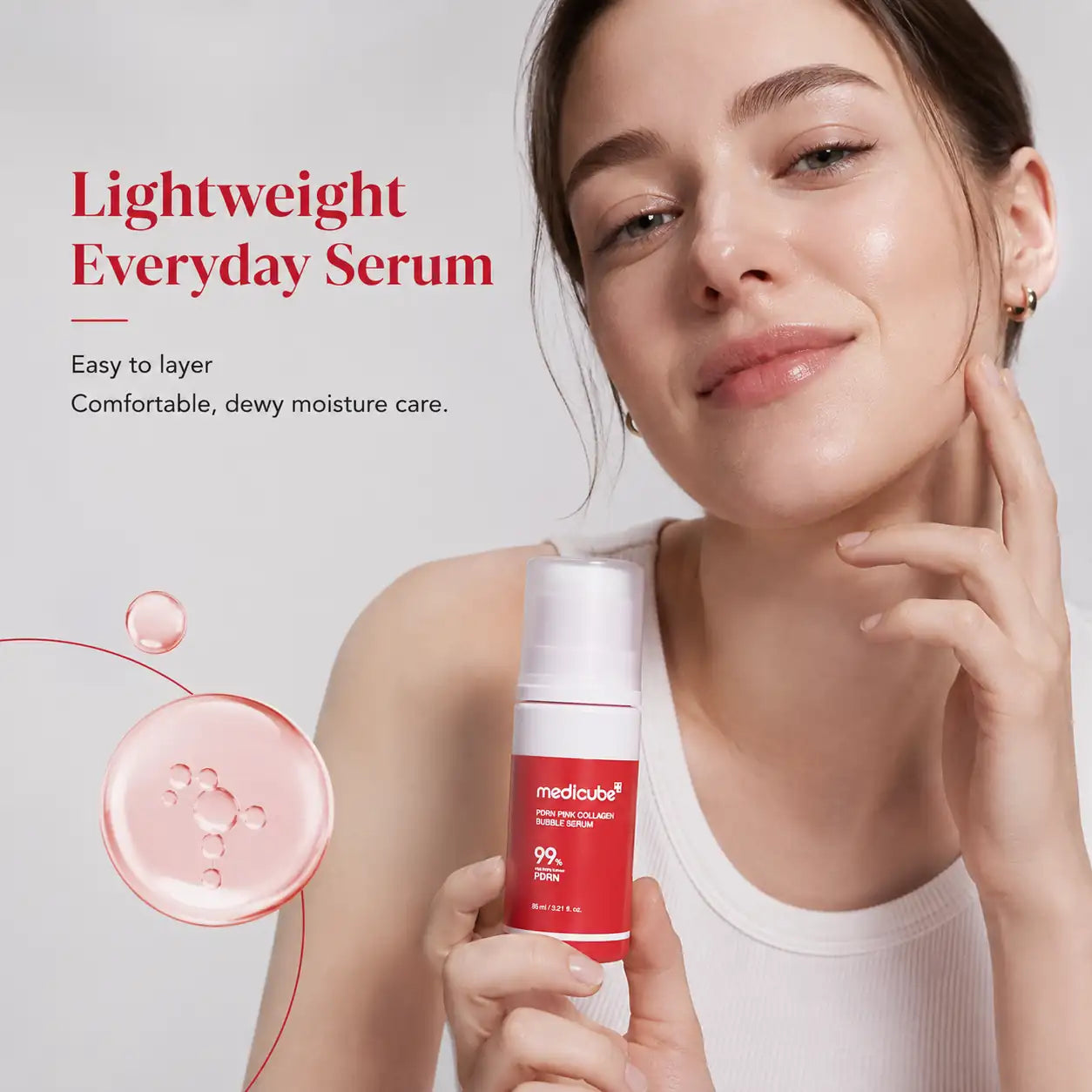 Medicube PDRN Pink Collagen Bubble Serum 95ml