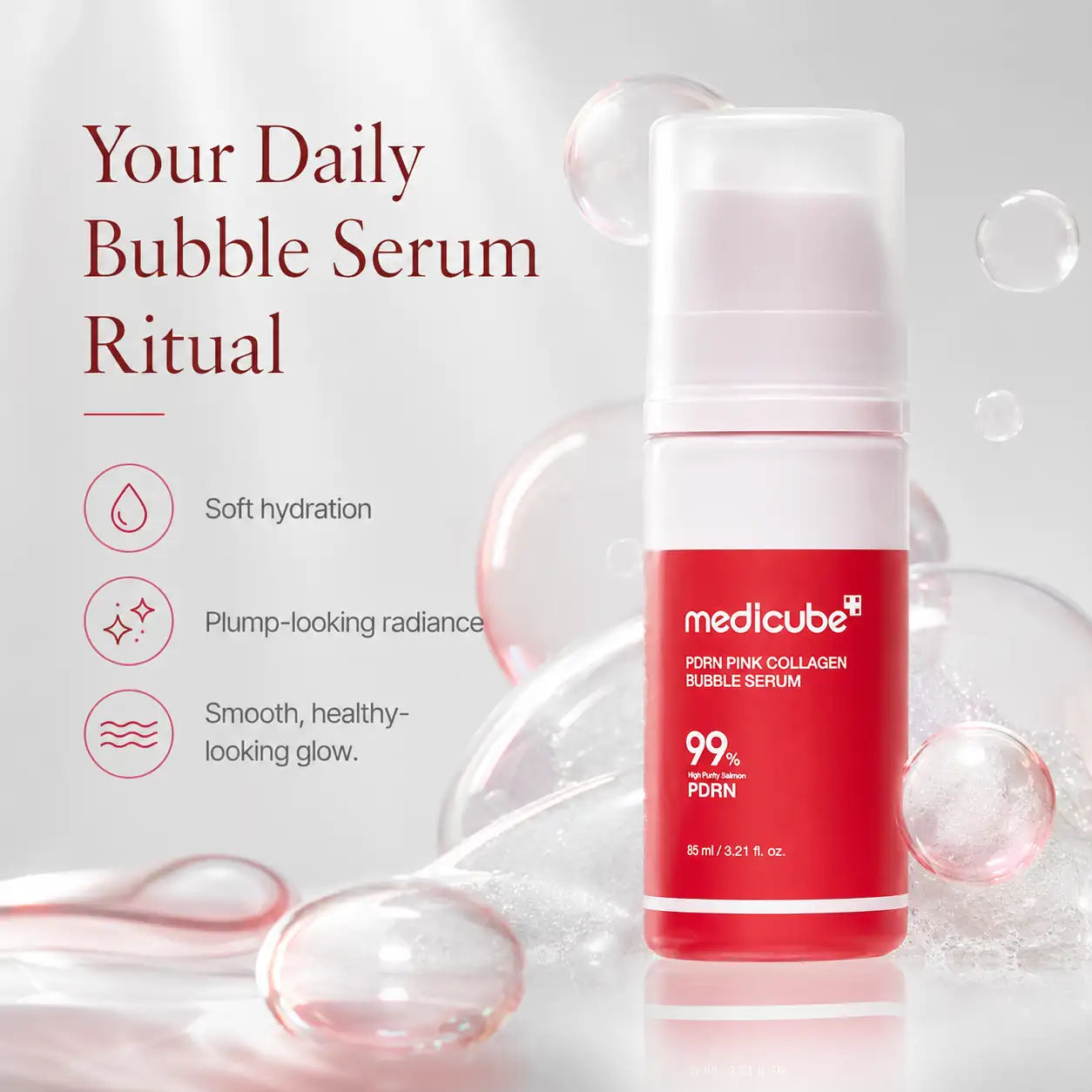Medicube PDRN Pink Collagen Bubble Serum 95ml