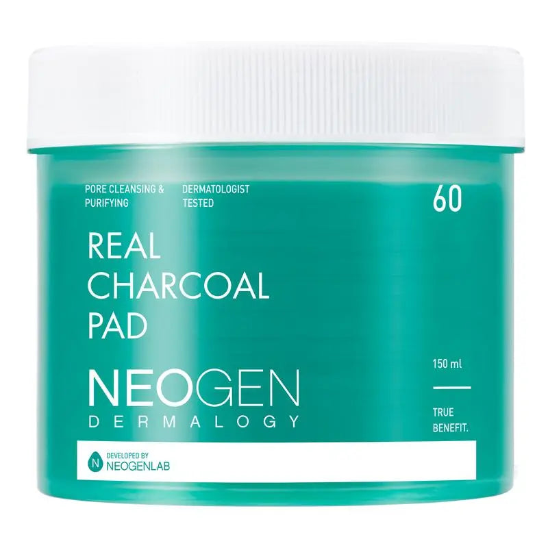 [NeoGen] DERMALOGY REAL CHARCOAL PAD 150ML (60 PADS) - Enrapturecosmetics