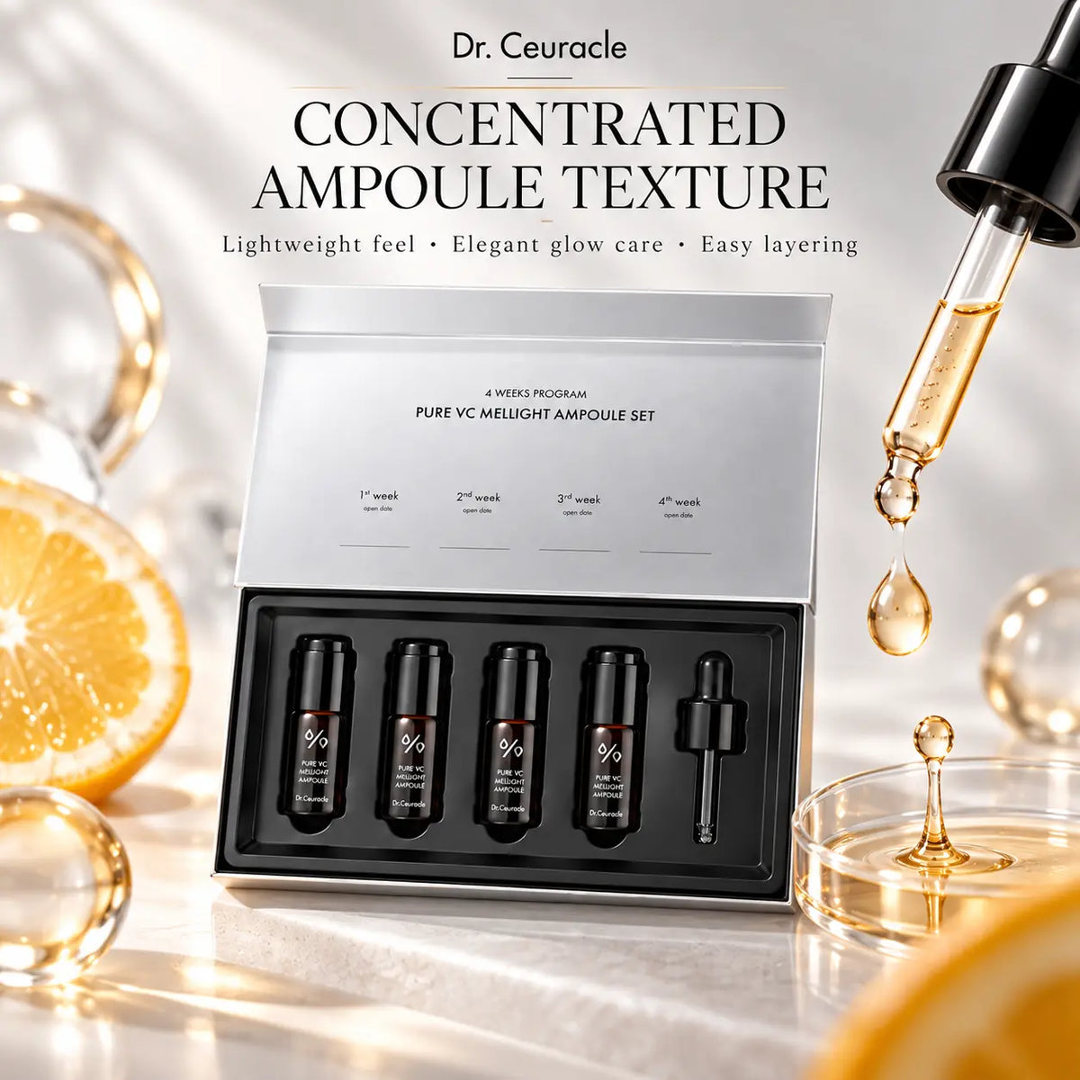 Dr. Ceuracle Pure Vc Mellight Ampoule Set ( ) 0.8g 8ml X 4 4pcs