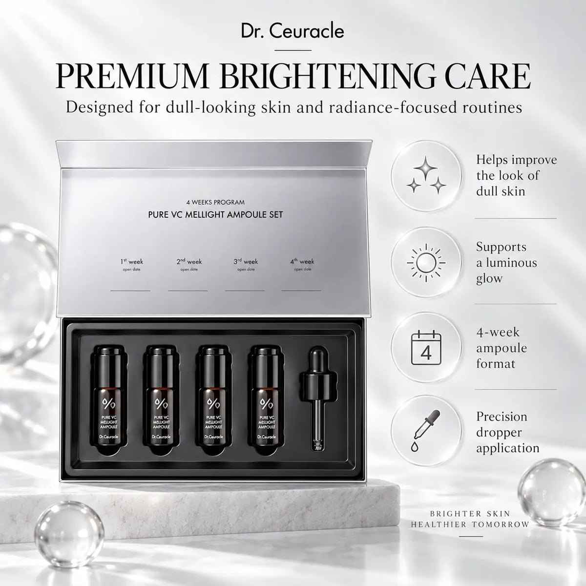 Dr. Ceuracle Pure Vc Mellight Ampoule Set ( ) 0.8g 8ml X 4 4pcs