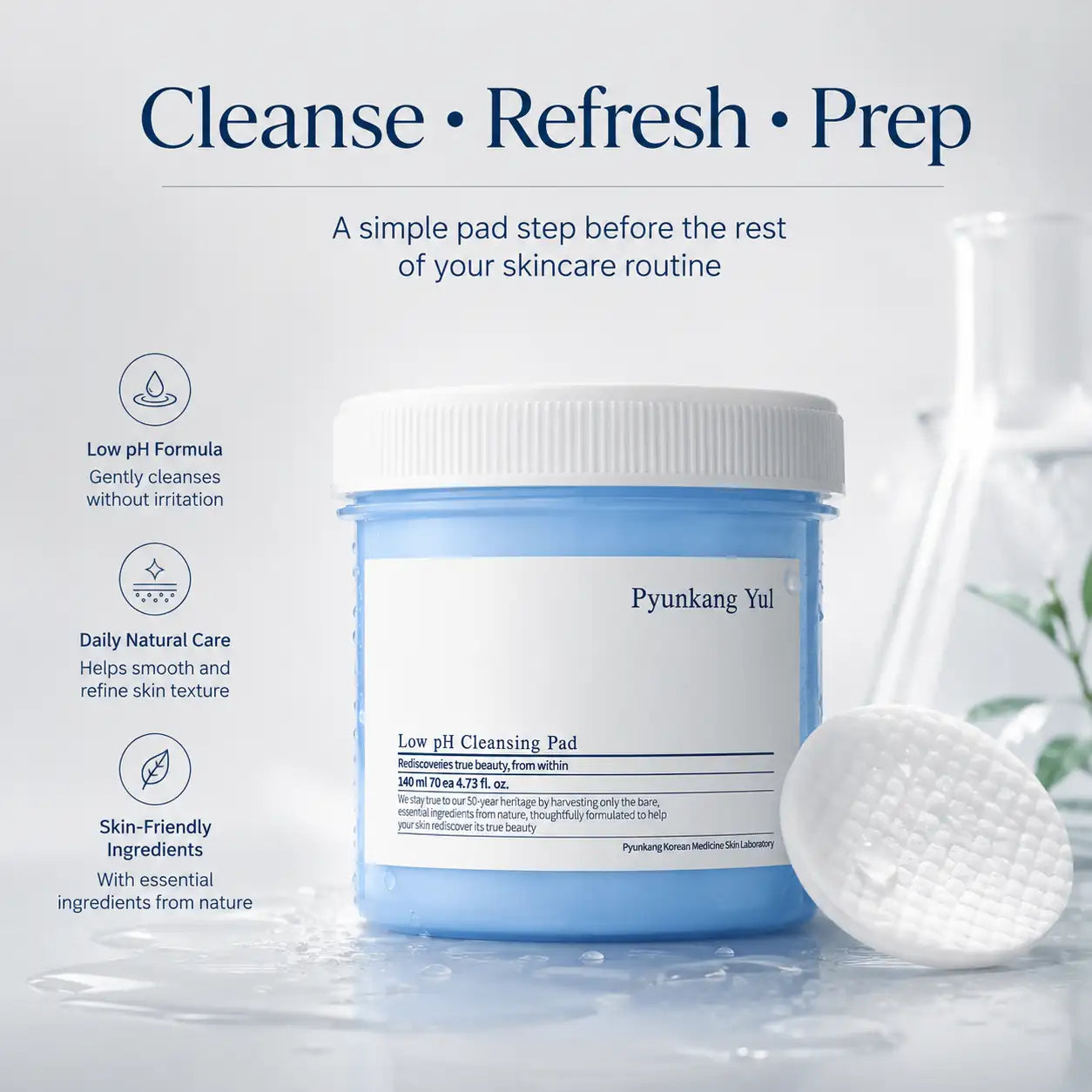 Pyunkang Yul Low pH Cleansing Pad 140ml 70ea