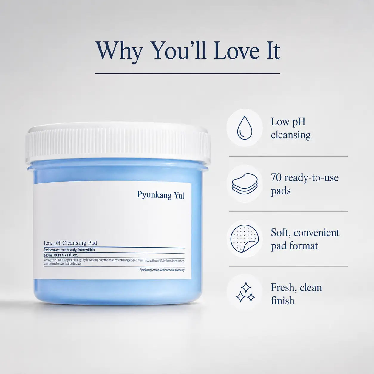 Pyunkang Yul Low pH Cleansing Pad 140ml 70ea