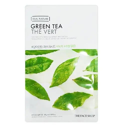 [THEFACESHOP] [1ea] Real Nature Green Tea Mask (2021) - Enrapturecosmetics