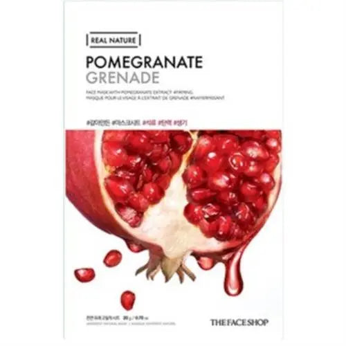 [THEFACESHOP] [1ea]Real Nature Pomegranate Face Mask 20g - Enrapturecosmetics