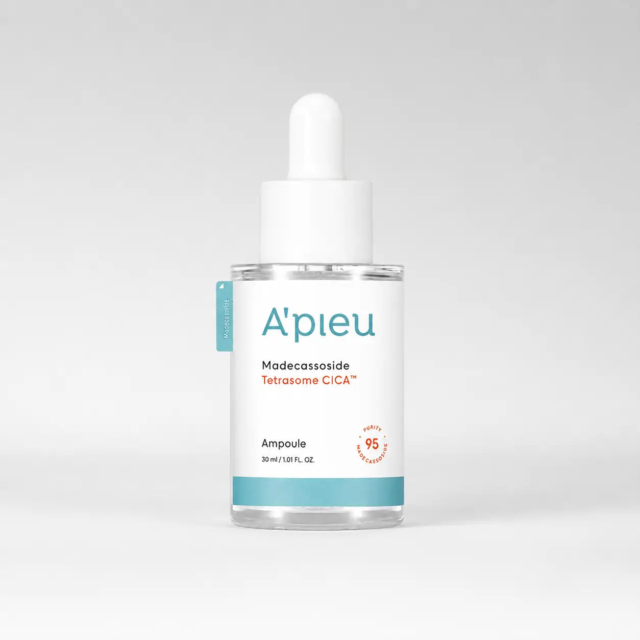 A'pieu Madecassoside Tetrasome Cica Ampoule bottle shown upright against a plain background