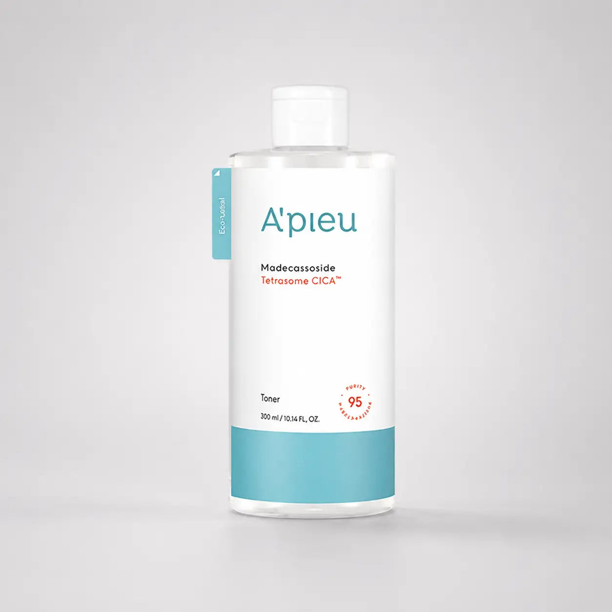A'pieu Madecassoside Tetrasome Cica Toner bottle shown upright against a plain background