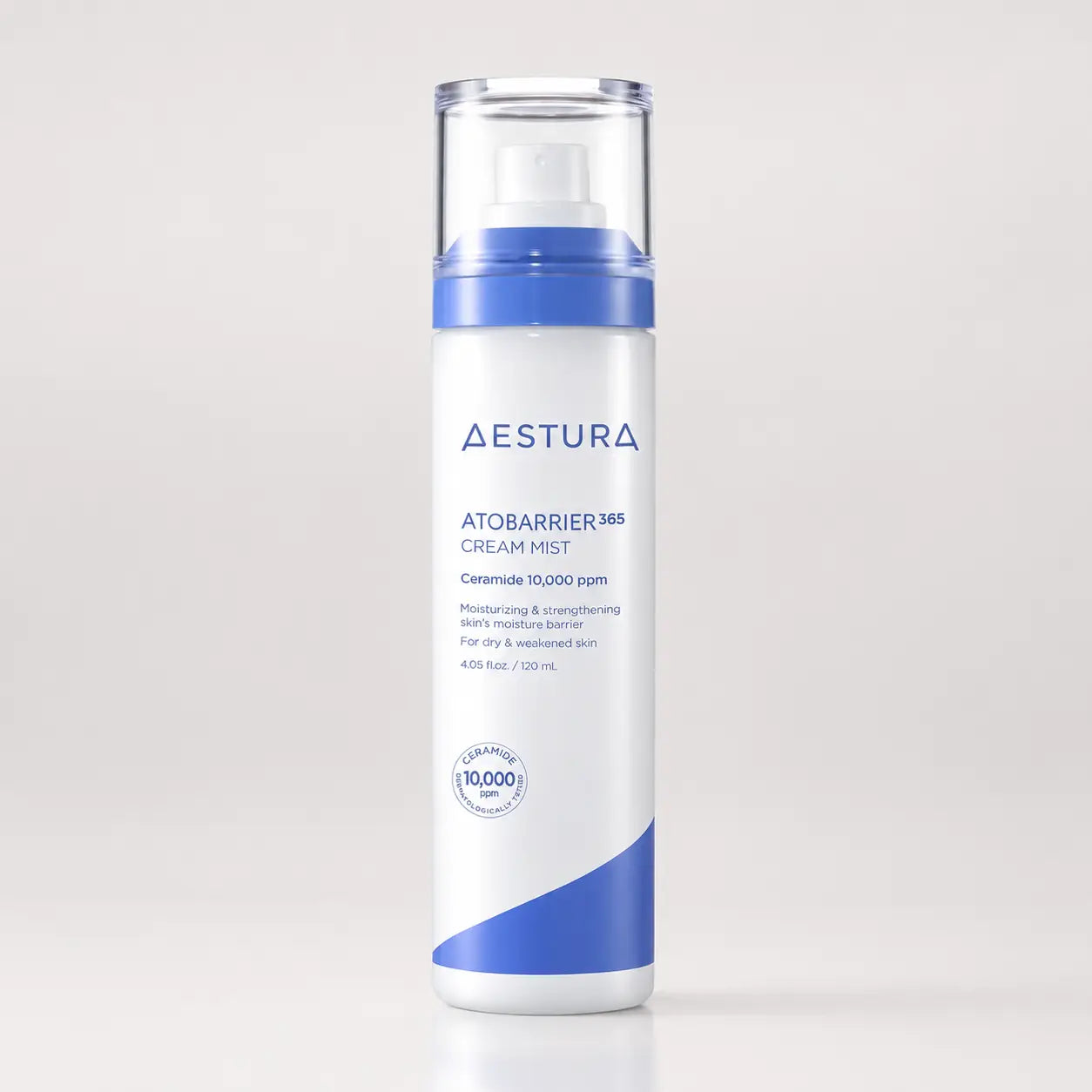 AESTURA Atobarrier 365 Cream Mist bottle shown upright against a plain background