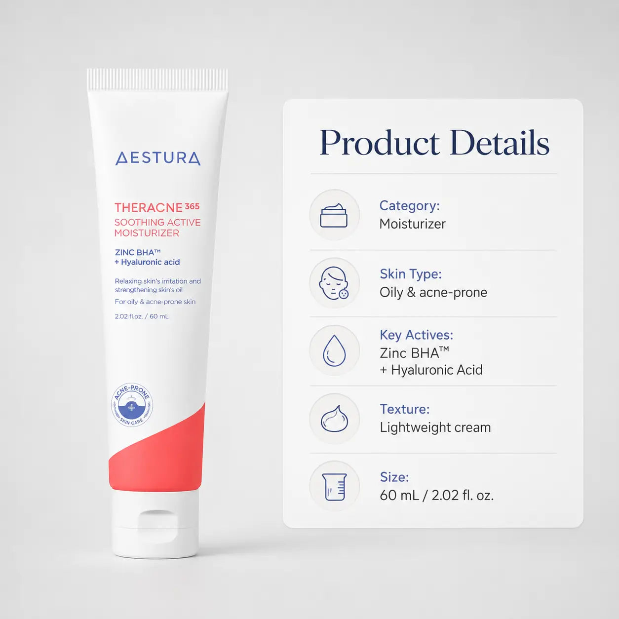 AESTURA THERACNE365 Soothing Active Moisturizer 60ml