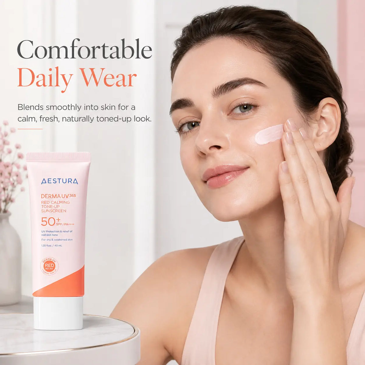 AESTURA Derma UV365 Red Calming Tone Up Sunscreen 40ml