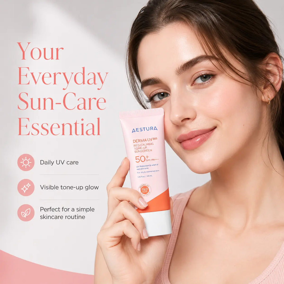 AESTURA Derma UV365 Red Calming Tone Up Sunscreen 40ml