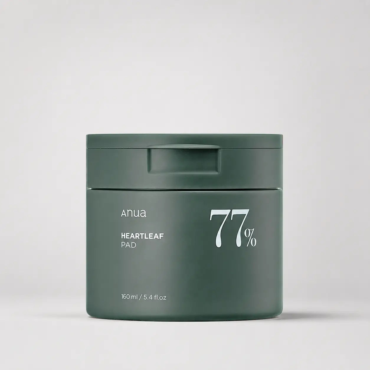 ANUA Heartleaf 77% Clear Pad jar shown upright against a plain background