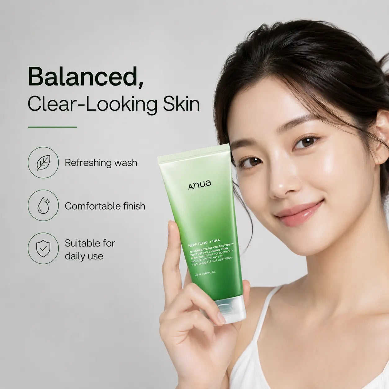 ANUA Heartleaf Quercetinol Pore Deep Cleansing Foam 150ml