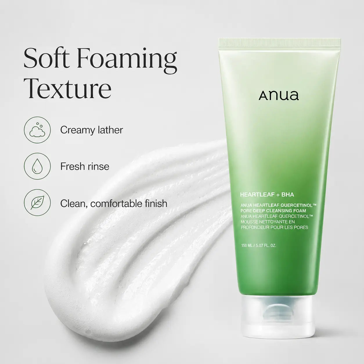 ANUA Heartleaf Quercetinol Pore Deep Cleansing Foam 150ml