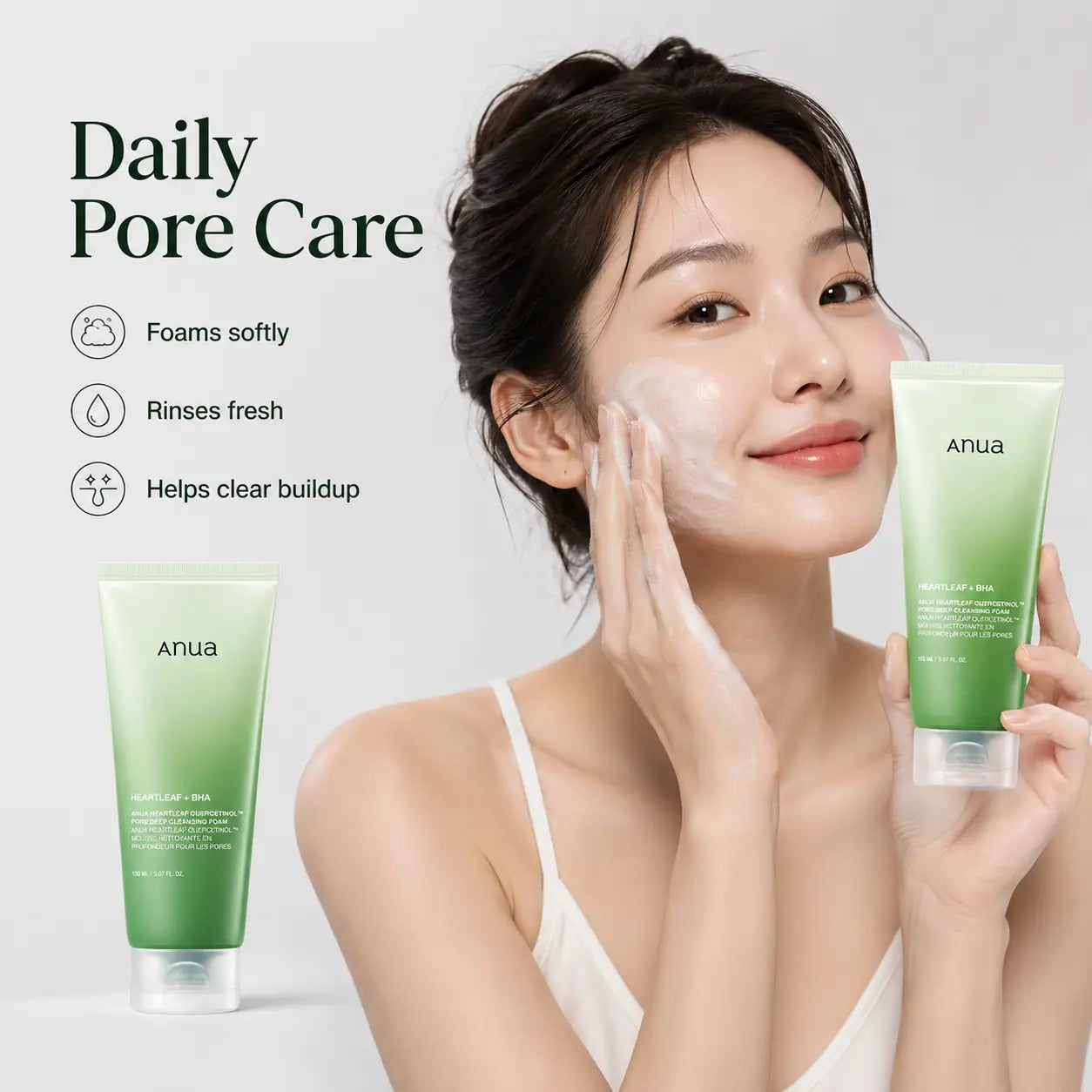 ANUA Heartleaf Quercetinol Pore Deep Cleansing Foam 150ml