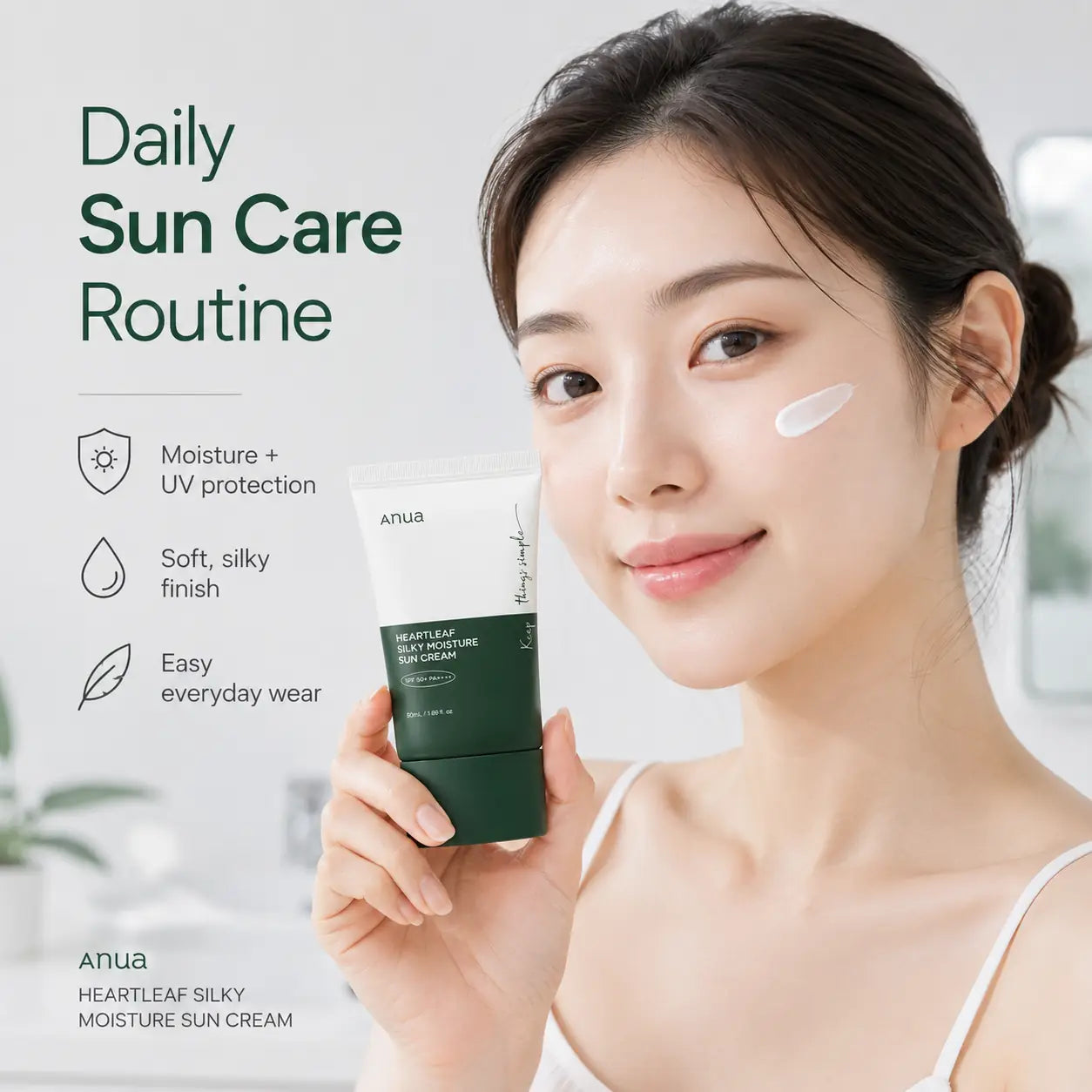 ANUA Heartleaf Silky Moisture Sunscreen 50ml