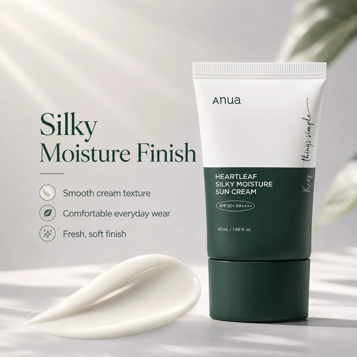 ANUA Heartleaf Silky Moisture Sunscreen 50ml