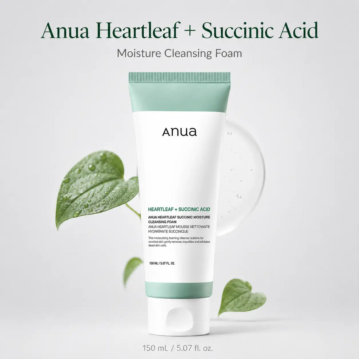 ANUA Heartleaf Succinic Moisture Cleansing Foam 150ml