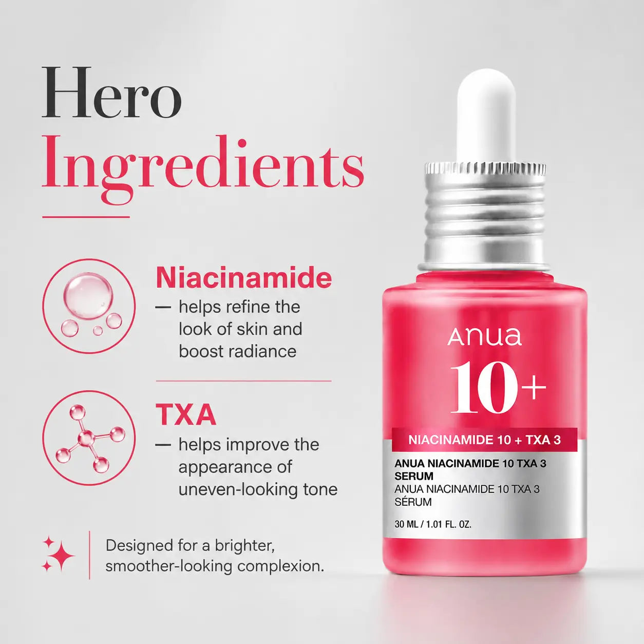 ANUA Niacinamide 10% + TXA 4% Dark Spot Correcting Serum 30ml