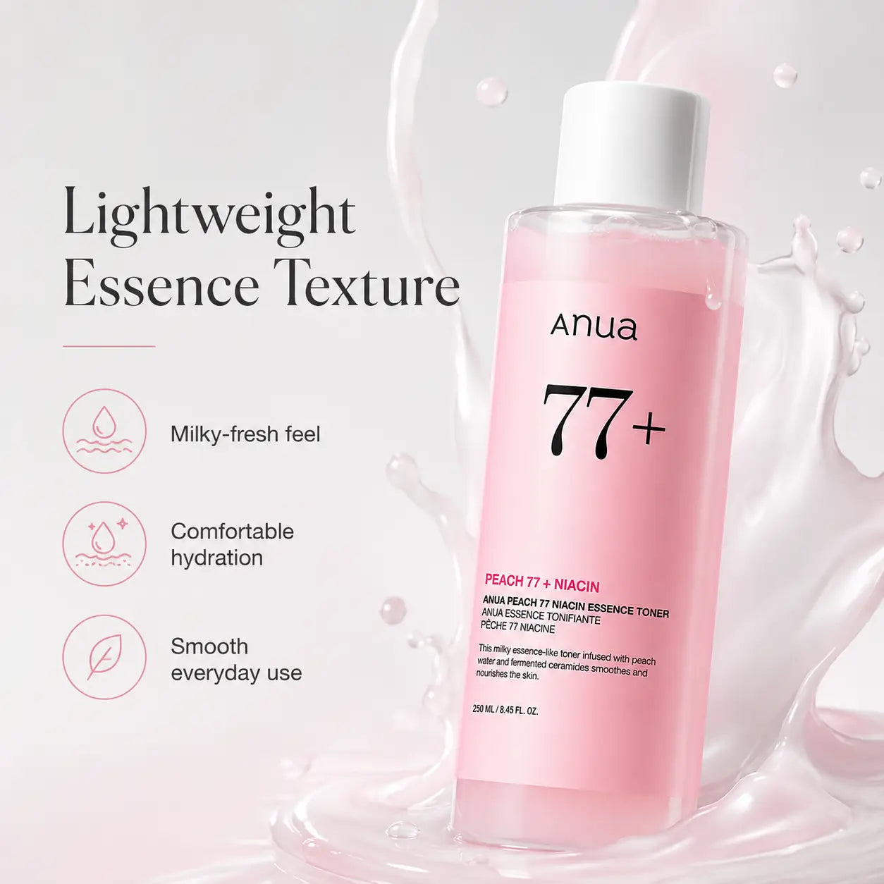 ANUA Peach 77% Niacin Essence Toner 250ml